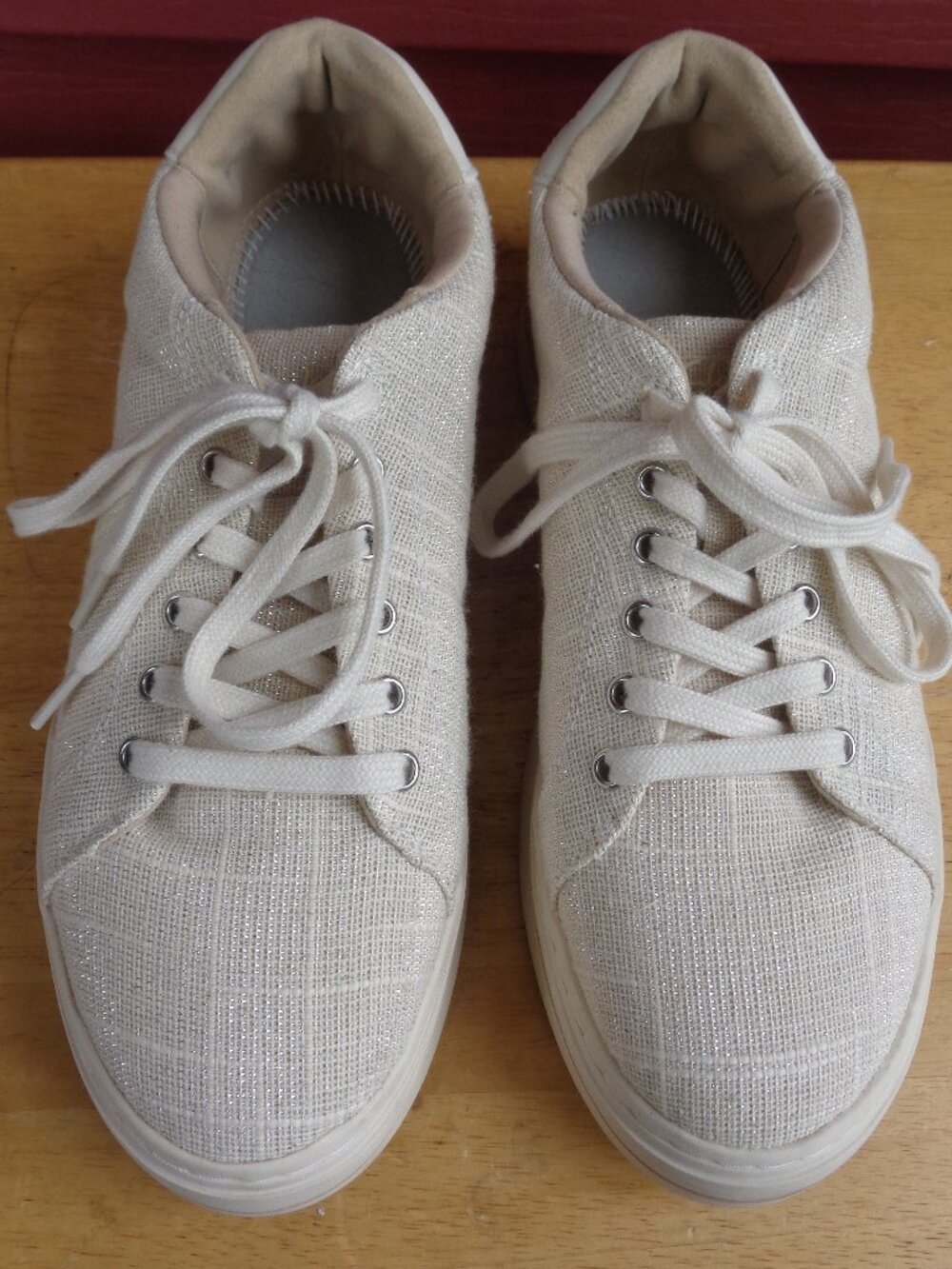 CLARKS Cloudsteppers AUDREIGH SUN SNEAKERS Shoes Women's 8.5 Natural